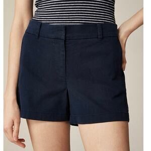 J Crew NWT 4” Stretch Navy Blue Chino Preppy Shorts Size 12